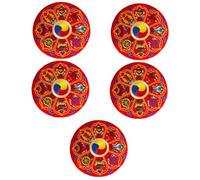 Abaodam 5pcs Tibetan Meditation Buddha Cushion Sound Bowl Pad Embroidery Cushion