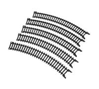 Abaodam 5Pcs Train Track Expansion Pack for Boys and Realistic Plastic Railway Tracks with Curved Sections Safe Material Train Accessories for Imaginative Play and Motor Skill Development