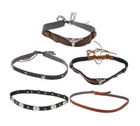 Abaodam 5pcs Vintage Ethnic Cowboy Hat Bands for Women Men Straw Hat Straps with Beaded Western Design Adjustable DIY Cap Belts for Casual Travel Themed Occasions