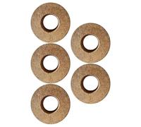 Abaodam 5pcs Wooden Lid Hydroponic Glass Vase with Center Hole for DIY Hydroponic Projects Desktop Planter Easy to Use Sleek Natural Design for Indoor Plant Growth