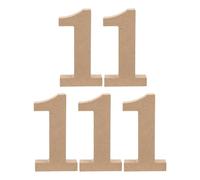 Abaodam 5pcs Wooden Number Decorations DIY Craft Decor for Home and Party, Practical and Decorative Wooden Desk Decors for Many Occasions