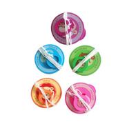 Abaodam 5PCS Wooden Pull String Peg-tops for Educational Rotative to Enhance Hand Coordination Flexibility Cooperation Smooth Non-toxic Craft Random Styles for Outdoor Play