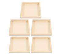 Abaodam 5pcs Wooden Puzzle Sorting Trays for 3d Six-sided 9pcs Block Puzzles Portable Natural Wood Organizer Tray and Display