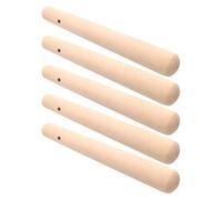 Abaodam 5pcs Wooden Spice Grinding Rod Set, Kitchen Pestle for Making Purees and Sauces, Sturdy Khaki Wood Material, for Household Food Preparation