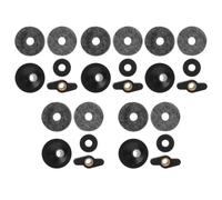 Abaodam 5set Cymbal Anti-scratch Pads with Hi-hat Cup Felts and Plastic Felt Buffer Structure, Multi-purpose Cymbal Stand Repair Parts for Drum Set, Easy Installation for Music Genres