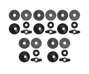Abaodam 5set Cymbal Anti-scratch Pads with Hi-hat Cup Felts and Plastic Felt Buffer Structure, Multi-purpose Cymbal Stand Repair Parts for Drum Set, Easy Installation for Music Genres