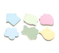 Abaodam 6 Books of Practical School Note Stickers with Creative Paper Design, 100pcs Each Compact Memo Pads Suitable for Posting on Desk Surfaces or Walls