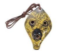 Abaodam 6-hole Leaf Design Ocarina for Beginners, Children’s Practice Wind Instrument, Glazed Ceramic Material, Suitable for Music Learners and Boys and Girls’ Introduction to Folk Instruments