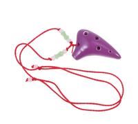Abaodam 6-Hole Mini Ocarina Flute Portable Ethnic Wind Instrument for Beginners with Random Color Cord, Handmade Classical Musical Supply for Travel and Practice Random Color