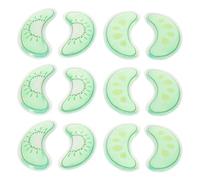 Abaodam 6 Pairs Cooling Gel Eye Pads Ice Pack for Eyes Lasting Hydration and Easy to Use Plastic Material, for Traveling and Office Use, Reusable Cold Compress Green
