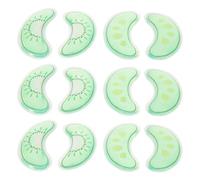 Abaodam 6 Pairs Reusable Green Eye Ice Pack Cooling Gel Pads for Puffiness and Dark Circles Plastic Cold Compress Eye Mask for Office and Traveling Use Soothing Cold Therapy
