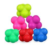 Abaodam 6 Pcs Agility Reaction Balls Lightweight Fitness Training Equipment Hexagonal Design for Fun Coordination Speed Training Durable Portable Exercise Balls