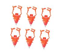 Abaodam 6 Pcs Automatic Chicken Water Feeder Spring Clip Style Poultry Drinker Suitable for Chickens Ducks Quails Game Birds Convenient Bucket Attachment Random Color
