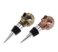 Abaodam 6 Pcs Creative Wine Bottle Stopper with Chic Aluminium Alloy Design, Preserves Opened Bottles and Keeps Beverage Fresh, for Home Bar and Parties Random Color