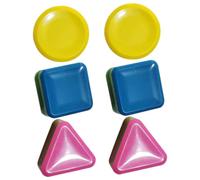 Abaodam 6 pcs Geometric Rhythm Shaker Bright Triangle Round Square Percussion Instruments for Kindergarten Early Music Education and Shape Learning