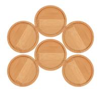 Abaodam 6 Pcs round Bamboo Coasters for DIY Decoration and Handcrafts, Cup Mats with Elegant Design, Fostering Creativity and Protecting Tables in Kitchen and Home