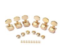 Abaodam 6 Pcs Semi-closed Guitar Tuning Pegs 3l3r Locking Machine Heads for Acoustic Electric Guitar Bass Tuning Keys Replacement