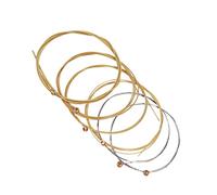 Abaodam 6 Pcs Steel Guitar Strings Set for 6-string Folk Acoustic Guitar, Assorted Sizes 0.3-1.71mm Nickel Plated Steel Acoustic Strings for Musical Performance