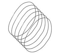 Abaodam 6 Pieces Black Nylon Elastic Bands with Metal Buckle for Travelers Notebook Replacement Accessories, Strong Connection Ropes for Diaries and Notebooks, for DIY and Hand Account Use