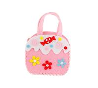Abaodam 6 Set DIY Nonwoven Cartoon Handbag Sewing Kit for Preschool Easy Craft Material with Needle and Cotton Rope Parent Interactive Tote Bag Making for Home and School Projects