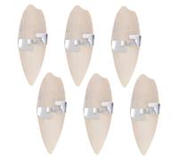 Abaodam 6 Set Natural Cuttlebone Chew for Birds with Metal Holder Calcium-rich Rough Texture for Beak Strengthening and Cage Entertainment Suitable for Parrots Budgies Cockatiels and Small