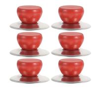 Abaodam 6 Sets Stainless Steel Lid Replacement Knobs with Abs Handles for Pot Lid Knob Replacement, Easy Installation and Loud Whistle Feature, Suitable for Use at Home the Go
