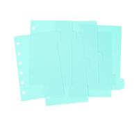 Abaodam 6 Sheet Binder Dividers Multifunctional Refillable Planner Inserts with Tabs Green Pp Material, Minimalist Style for Notebooks and Budget Planners