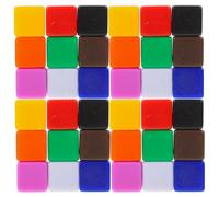 Abaodam 60pcs Acrylic Blank Dice Small Paintable Cubes with Smooth Surface Rounded Corners for DIY Story Dice Board Games Teaching Party Fun Crafting