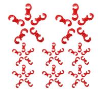 Abaodam 60pcs Bike Brake Cable Clamps S Clips, Bicycle Wire Clips, Plastic Red, Brake and Shift Cable Management for Mountain and Road Bicycles,