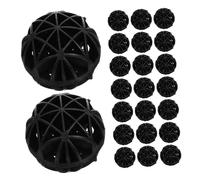Abaodam 60pcs Bio Filter Media Balls Porous Aquarium Pool Filtration Efficient Biological Filter Reusable Water Purification Media for Fish Tanks and Aquatic Ecosystems