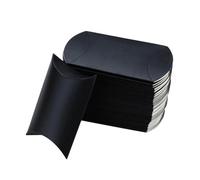 Abaodam 60Pcs Black Kraft Paper Candy Boxes with Rope Pillow-shaped Containers for Birthday Party Favors Christmas Valentines Day Wrapping