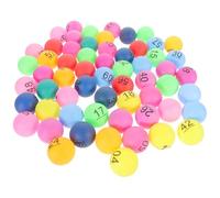 Abaodam 60Pcs Colorful Numbered Lottery Balls 1-60 Plastic Raffle Drawing Balls for Bingo Games and Lucky Dip