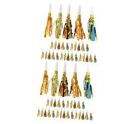 Abaodam 60pcs Fringed Blowouts Noisemakers for Parties Whistles for Birthdays Christmas and Events Fun Decorations for Boys and Girls and Adults