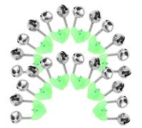 Abaodam 60pcs Loud Fishing Rod Bell Alarms with Plastic Clips High-volume Bite Alerts for Sea Rods Secure Fit Fishing Alarm Clips for Outdoor Sports and Night Bait Indicators