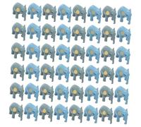 Abaodam 60Pcs Miniature Resin Elephant Figurines Realistic Small Elephant Models in Colors Sturdy Tiny Animal Sculptures for Dollhouse Garden Decor DIY Crafts and Home