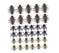 Abaodam 60pcs Realistic Fly Prank Toys for Halloween Decoration Creepy Insects Figures for Parties and Family Fun Great for Scaring Friends and Creating Spooky Atmosphere