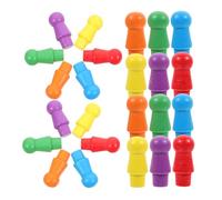 Abaodam 60pcs Wooden Chess Pieces Colorful Flying Chess Tokens for Board Games Portable Sturdy Counters for Adults Vibrant Colors for Easy Identification