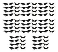 Abaodam 64 Pcs Halloween Bat Wings Hair Clip Black Artificial Leather Barrettes Gothic Style Hair Accessory Practical and Nice-looking for Party and Halloween Theme