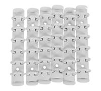 Abaodam 6pcs A7 Metal Binding Combs with 6 Ring Binder Mechanism for DIY Planners and Office Use, Portable Design with Openable Binder Rings, Premium Metal, White, 6 Hole Design