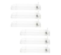 Abaodam 6pcs Automatic Cigarette Display Holder Clear Transparent Pusher Trays Spring-Loaded Organizer for Retail Stores Space-Saving Shelf Dividers
