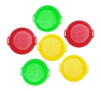 Abaodam 6pcs Beach Sand Sifter for Creative Sand Sieve Red Yellow Green Lightweight Beach for Imaginative and Treasure Hunting