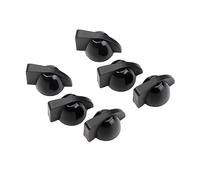 Abaodam 6pcs Black Chicken Head Guitar Control Knobs Electric Guitar Effect Pedal Knob Set Universal Fit for Amplifiers and Pedals