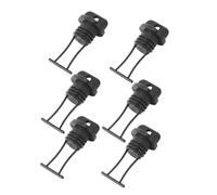 Abaodam 6pcs Black Plastic Kayak Drain Plugs for Canoe Boat Drainage Accessories with Secure Design and Versatile Application Suitable for Oceans and Rivers