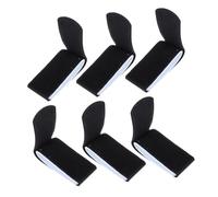 Abaodam 6Pcs Black Ski and Snowboard Fixing Straps with Hook and Loop, Portable Sledge Bindings for Winter Sports Accessories, Sturdy Outdoor Ski Board Tie Bands