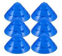 Abaodam 6pcs Blue Agility Soccer Cones round Base for Football, Basketball Athletic Training Drills - Sports Markers for Youth Coaching and Field Practice