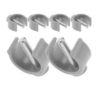 Abaodam 6pcs C-Shaped Clamp Set for Folding Crutches and Toilet Safety Rails, Abs Steel Sturdy Crutch Buckle Clips Providing Stable Connection and Wear-Resistant Support for Seniors