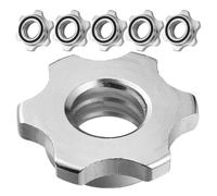 Abaodam 6pcs Cast Iron Dumbbell Locking Nuts Barbell Self-locking Collar Prevents Slippage Versatile Weightlifting Accessory for Home and Gym Use