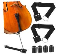 Abaodam 6Pcs Cello Endpin Anchor Strap with Rubber Tip Anti-skid Floor Protectors for Stable Double Bass Support D Ring Design for Cello Players and Music Instrument Accessories