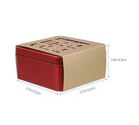 Abaodam 6pcs Chinese Wedding Candy Boxes Square Tinplate Party Favor Boxes with Hollow out Design for Storing Jewelry and Small Accessories, for Wedding and Present Packaging