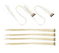 Abaodam 6pcs Clip in Hair Extensions Tinsel Hair Extensions with Sparkling Shimmer Strands Made of Pet Silk, Practical for Night Club Performances